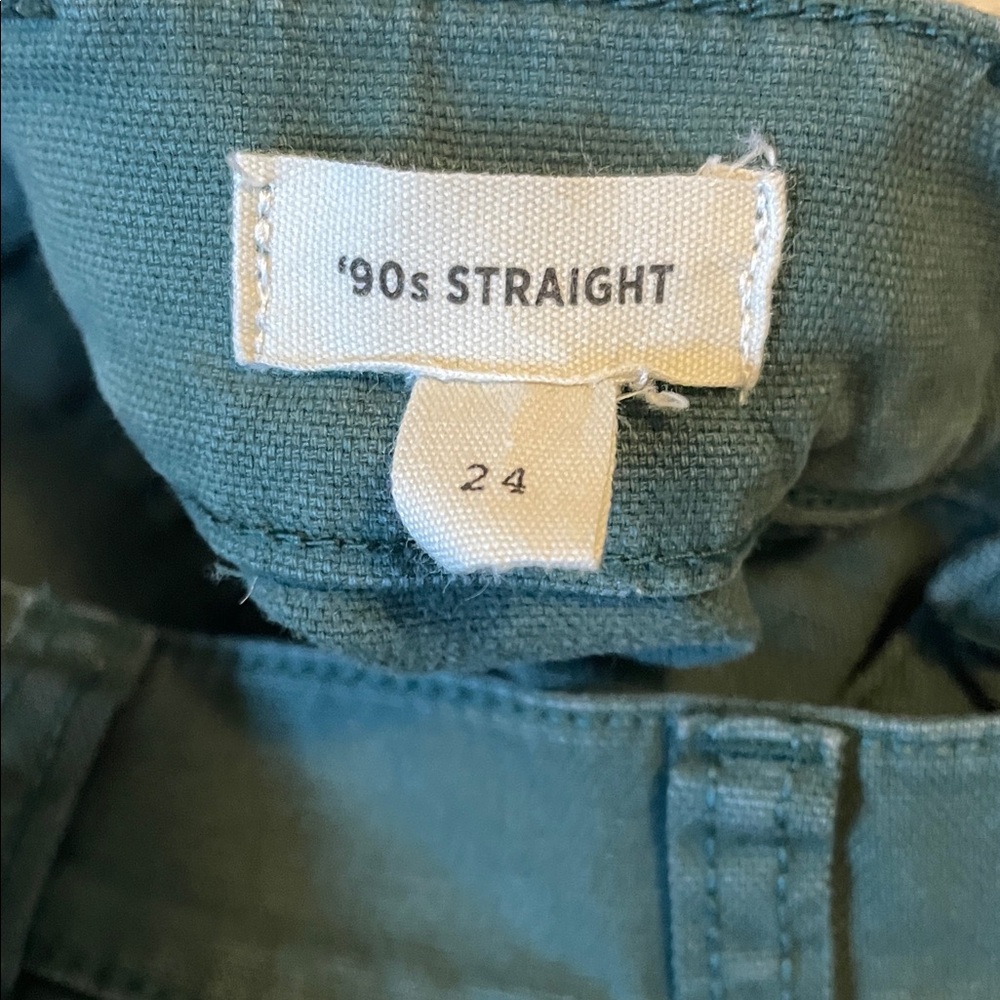 Madewell Straight Leg Jeans in Dark Green - Picture 2 of 6